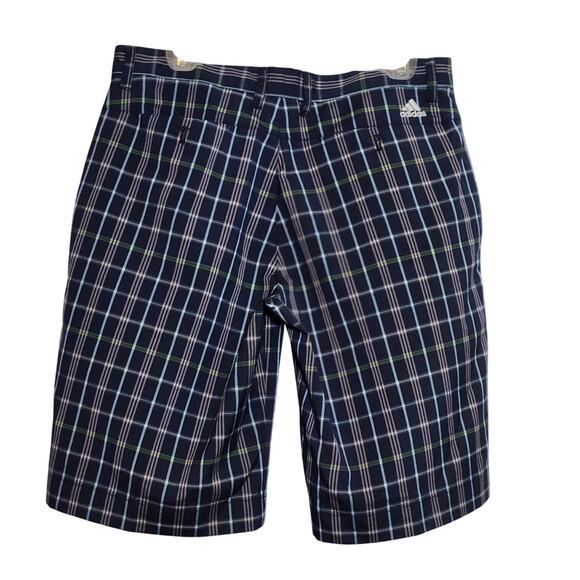 ADIDAS Navy Plaid Golf Shorts, Size 32 - Picture 3 of 8
